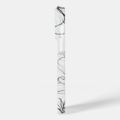 白エレガントと黒 Case-Mate iPhoneケース (裏面 / 左)