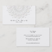 白エレガントに丸のモチーフ 名刺 (正面/裏面)