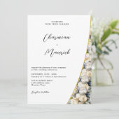 白エレガントの結婚バラの全てが 招待状 (スタンド正面)