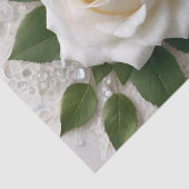 白エレガントの結婚レースとバラ 薄葉紙 (詳細)
