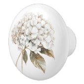 白エレガントアイボリーアジサイフランスの国 セラミックノブ (右)