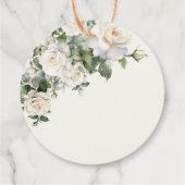 白エレガントアイボリーバラ結婚フローラブライダル フェイバータグ (裏面)