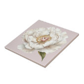 白エレガントアイボリー牡丹フランスの国 タイル (側面)