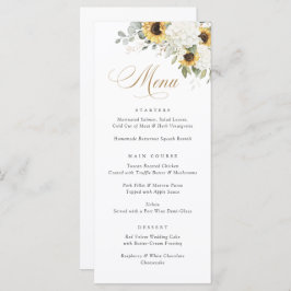 白エレガントアジサイひまわり結婚のメニュー メニュー