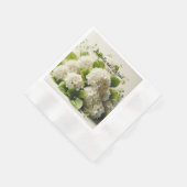 白エレガントアジサイ結婚ズのナプキン 縁ありカクテルナプキン (角)