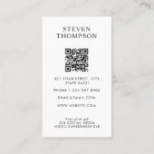 白エレガントイベント計画事業3枚 名刺 (裏面)