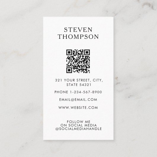 白エレガントイベント計画事業3枚 名刺 (裏面)