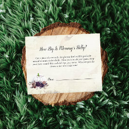 白エレガントカボチャ母の腹サイズゲーム 招待状