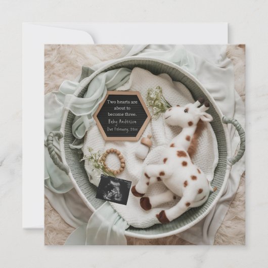 白エレガントキリン妊娠の発表 シーズンカード (正面)