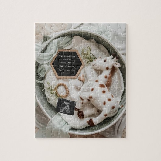 白エレガントキリン妊娠の発表 ジグソーパズル (縦)