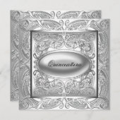 白エレガントキンセアニェラ 招待状 (正面/裏面)