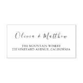 白エレガントクラシックミニマ結婚リスト セルフインキングスタンプ (デザイン)