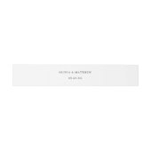 白エレガントクラシックミニマ結婚リスト 招待状ベリーバンド (フラット)