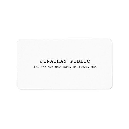 白エレガントクラシックレトロシンプルテンプレートルック ラベル (正面)