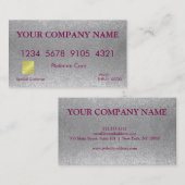 白エレガントグリッタークレジットカード 名刺 (正面/裏面)