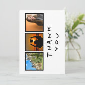 白エレガントサンキューカード サンキューカード (スタンド正面)