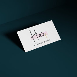 白エレガントスタイリッシュ薔薇の黄金の鋏の髪 名刺