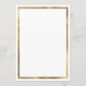 白エレガントスタイリッシュ金ゴールド結婚枠のメニュー メニュー (裏面)