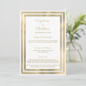 白エレガントスタイリッシュ金ゴールド結婚枠のメニュー メニュー (スタンド正面)