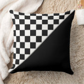 白エレガントスタイリッシュ黒チェス クッション (ブランケット)