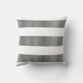 白エレガントストライプの金フェイク銀 クッション (裏面)