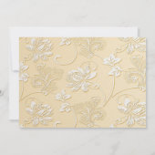 白エレガントダイカットフローラ誕生の発表 招待状 (裏面)