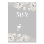 白エレガントチューリ結婚ップのテーブル番号 テーブルナンバー (裏面)