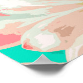 白エレガントデイジーアートワーク |ポスター ポスター (角)