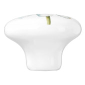 白エレガントデイジーカントリーファームハウス セラミックノブ (側面)