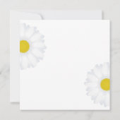 白エレガントデイジースクエア結婚式招待状 招待状 (裏面)