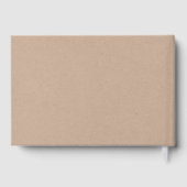 白エレガントデイジーズ結婚ベージュ素朴 ゲストブック (裏面)