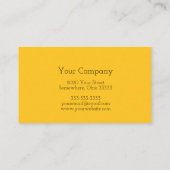 白エレガントデイジーフローラデザイナ黄色 名刺 (裏面)