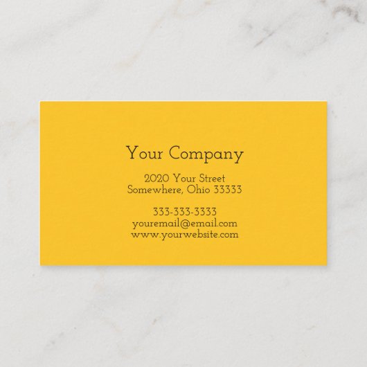 白エレガントデイジーフローラデザイナ黄色 名刺 (裏面)