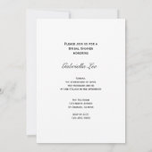 白エレガントデイジーブライダルシャワー 招待状 (裏面)