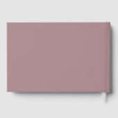 白エレガントデイジー素朴のホイル結婚ピンク ゲストブック (裏面)