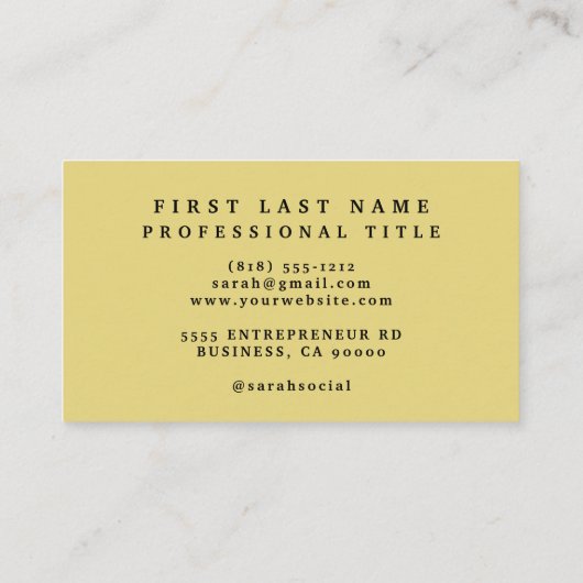 白エレガントデイジー花名刺 名刺 (裏面)