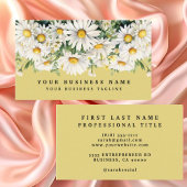 白エレガントデイジー花名刺 名刺