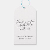 白エレガントトレンディースカスタムクリプト ギフトタグ (正面)