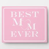 白エレガントハート母の日ライトピンク フォトプラーク (正面)