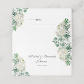 白エレガントバラとユリ結婚ーズ プレイスカード (外部開封)