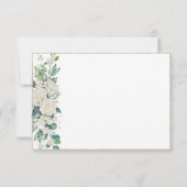 白エレガントバラとユリ結婚ーズ 出欠カード (裏面)