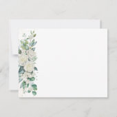 白エレガントバラとユリ結婚ーズ 出欠カード (裏面)