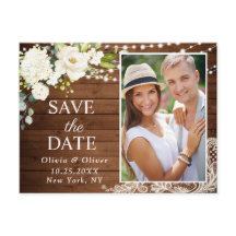 白エレガントバラとレース素朴日付の保存