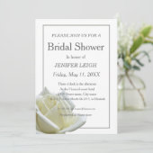 白エレガントバラブライダルシャワー 招待状 (スタンド正面)