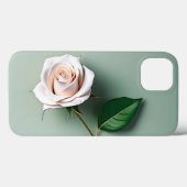 白エレガントバラ植物学 Case-Mate iPhoneケース (裏面 (横))