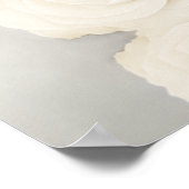 白エレガントバラ10台結婚座席表 ポスター (角)