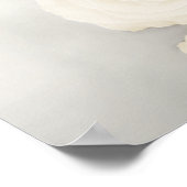 白エレガントバラ20表結婚座席表 ポスター (角)