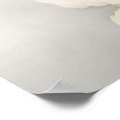 白エレガントバラ22表結婚座席表 ポスター (角)