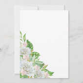 白エレガントバラ | Lanchs 60th Birthday Party 招待状 (裏面)