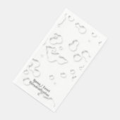 白エレガントパーソナライズされたクール灰色の雨粒 (コーナー)